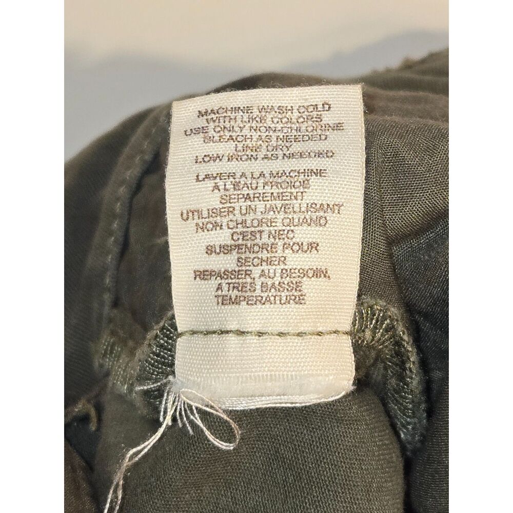 Free People Skinny Cargo Pants | Women's Size 24 | Olive Green Ankle Zip - Picture 7 of 8